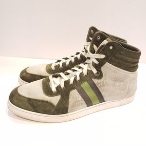Gucci 9G green high top sneakers